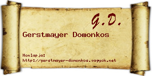 Gerstmayer Domonkos névjegykártya